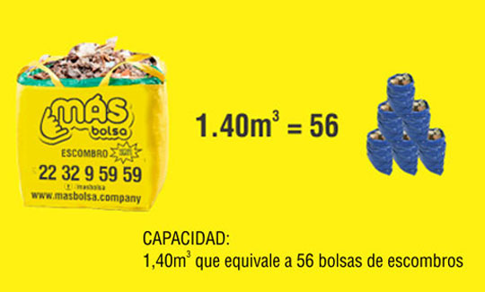 Bolsa para escombros 1.40m³ de capacidad