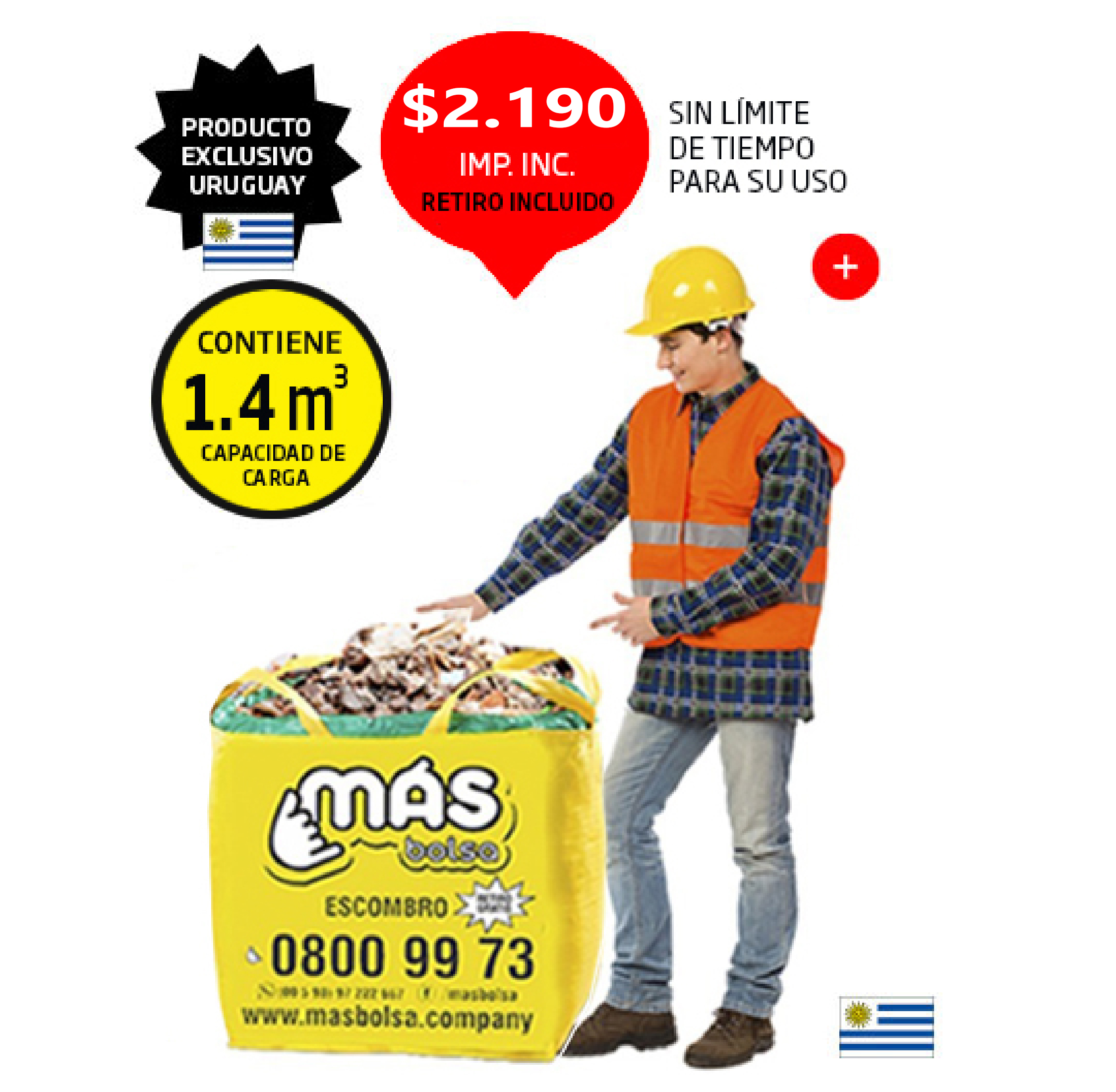 Precio Bolsa para escombro 1.40m³