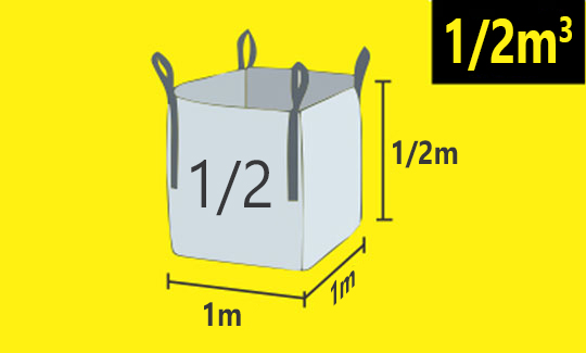 Bolsas para escombro 1/2 metro m³ dimensiones